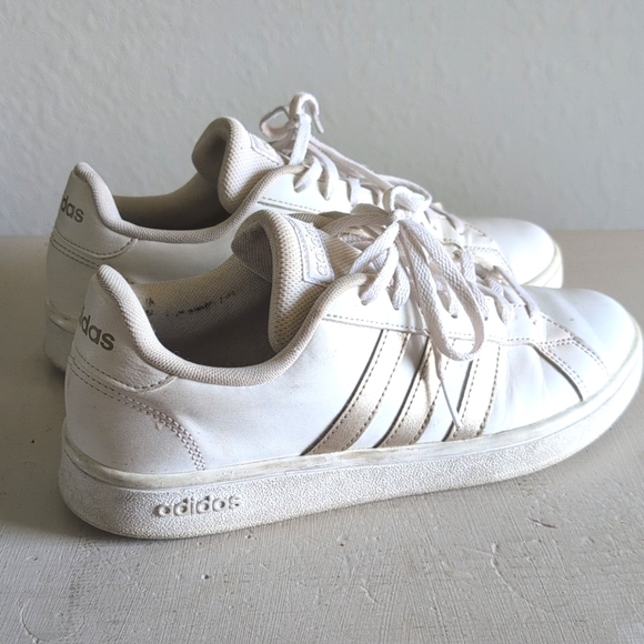 Adidas Grand Court White Sneakers Size 8 - Picture 5 of 7